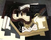 Juan Gris Guitar and clarinet oil